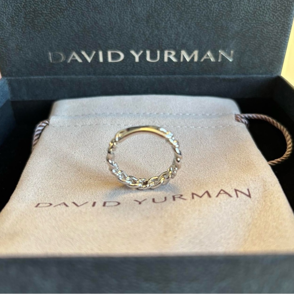 NWOT Belmont Curb Link Band Ring, Sterling Silver, Size 9 - Picture 3 of 3